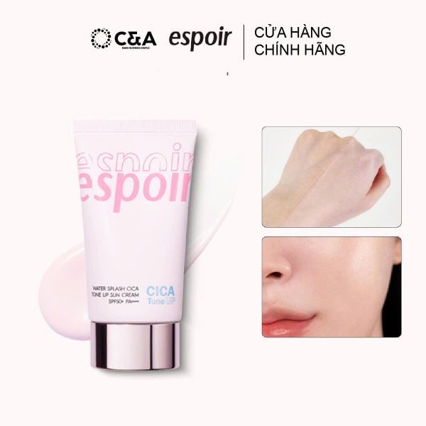  Kem Chống Nắng Nâng Tone Espoir Water Splash Sun Cream Cica Tone Up/ Tone Up Lasting SPF50+ PA++++ 