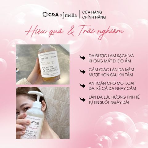  Sữa Tắm Jmella 1000ml Dưỡng Ẩm & Thơm Lâu - Jmella Body Wash Mùi Bất Kì 