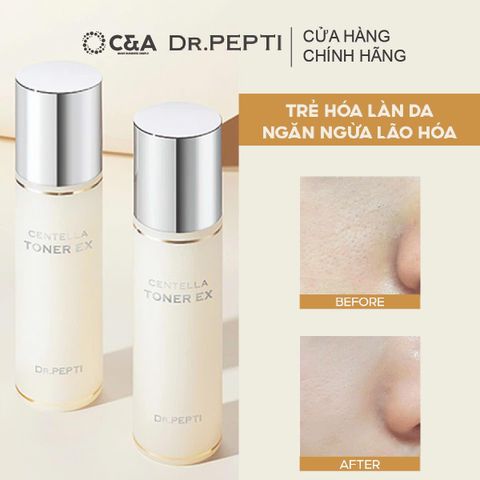  Nước Hoa Hồng Dưỡng Da Cấp Ẩm, Căng Bóng Dr.Pepti Centella Toner Ex 180ml 