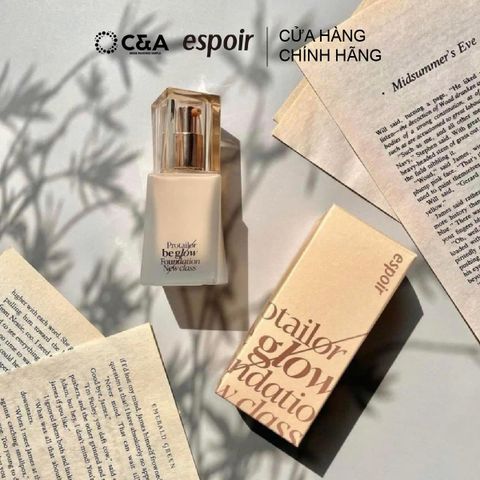  Kem Nền Căng Bóng Espoir Pro Tailor Be Glow Foundation New Class 2023 SPF27 PA++ 30gr 