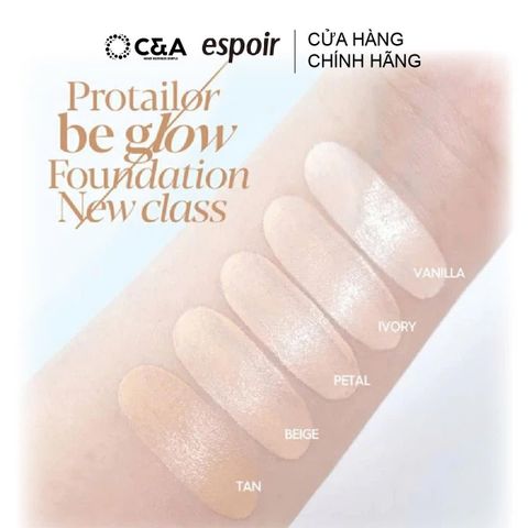  Kem Nền Căng Bóng Espoir Pro Tailor Be Glow Foundation New Class 2023 SPF27 PA++ 30gr 