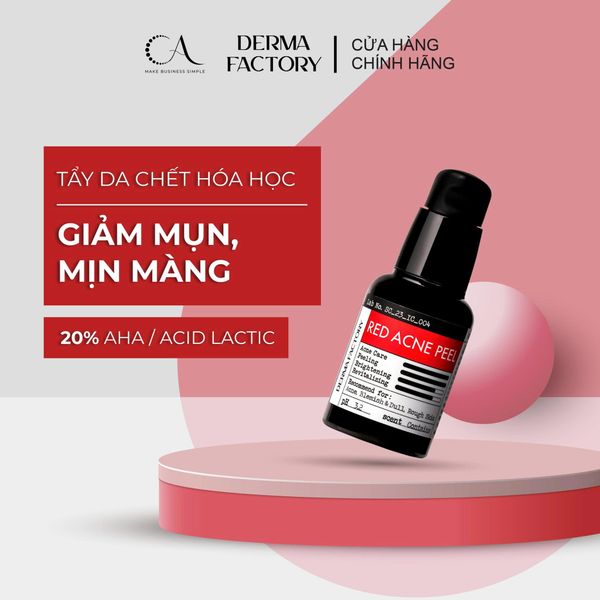  [KCS] Derma Factory Red Acne Peel – Tẩy Da Chết, Giảm Mụn, Mờ Thâm 