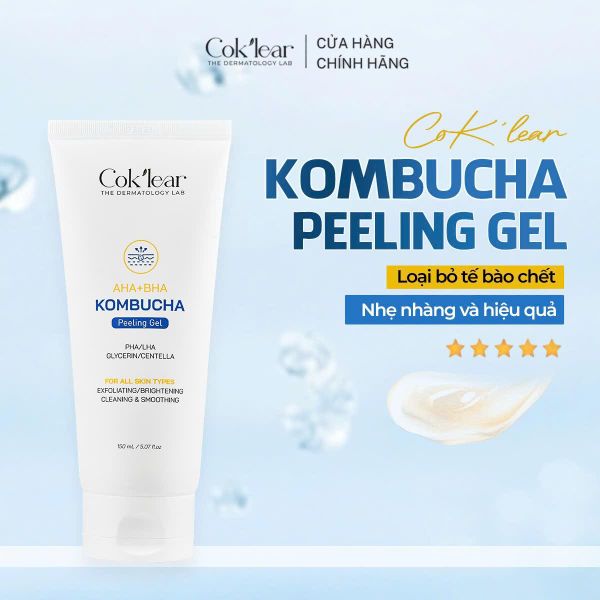  [KCS] Cok'lear Tẩy Da Chết Kombucha - Loại Bỏ Tế Bào Chết Nhẹ Nhàng và Hiệu Quả 