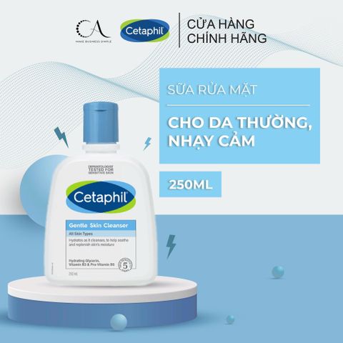 Sữa rửa mặt dịu lành cho da nhạy cảm Cetaphil Gentle Skin Cleanser 250ml 