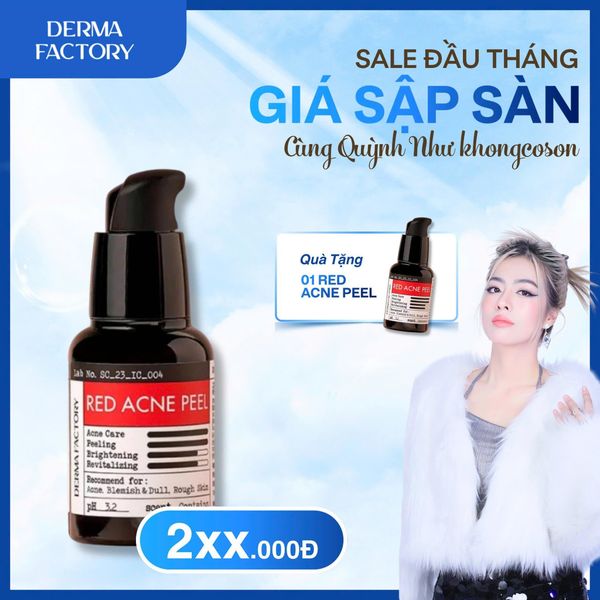  [KCS] Derma Factory Red Acne Peel – Tẩy Da Chết, Giảm Mụn, Mờ Thâm 