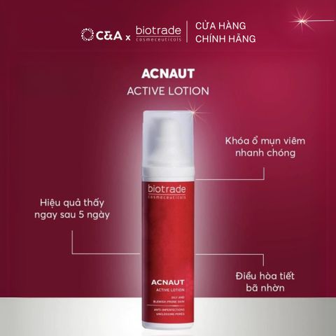  Dung dịch lotion chấm mụn hoạt tính Biotrade Acnaut Active Lotion 15ml 