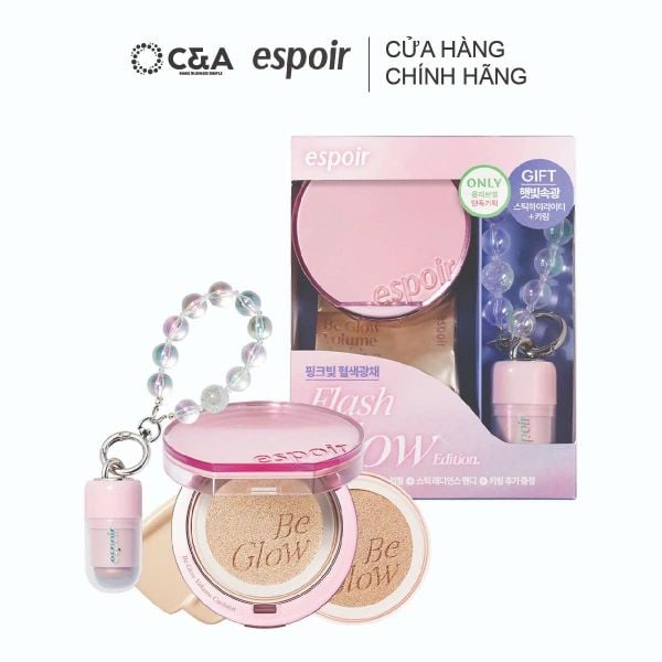  Phấn Nước Bắt Sáng Espoir Be Glow Volume Cushion Flash Glow Edition SPF42 PA+++ 13g 