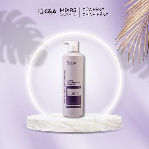 MIXRS GLARIC tím Cặp Dầu Gội & Dầu Xả Chống Bết Dính - Cải Thiện Gàu Tinh Chất Argan, Trứng Cá Hồi (500ml - 800ml) 