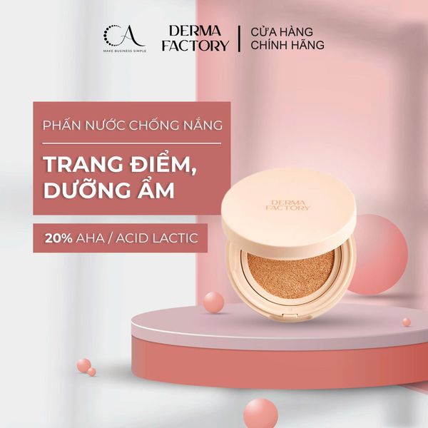  [Độc quyền TDK] Phấn nước chống nắng trang điểm Derma Factory Vegan Collagen Cushion 15g 