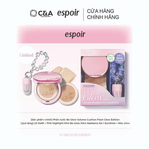  Phấn Nước Bắt Sáng Espoir Be Glow Volume Cushion Flash Glow Edition SPF42 PA+++ 13g 