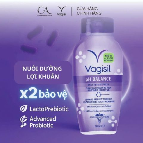  Dung dịch vệ sinh phụ nữ Vagisil pH Balance Daily Intimate Wash (240ml) 