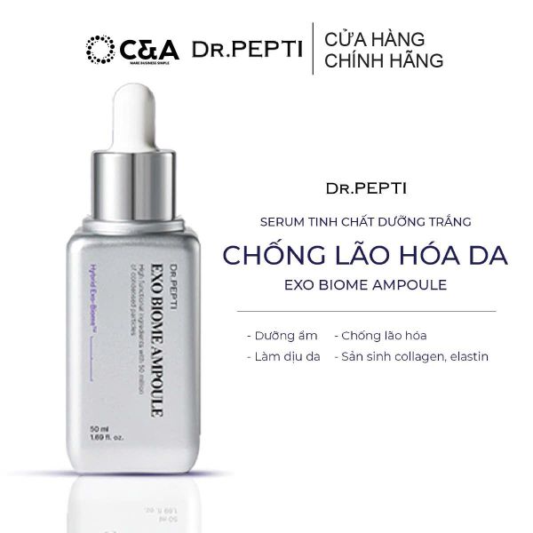  (TDK) Dr.Pepti EXO-BIOME Ampoule 50 ml – Siêu Tinh Chất Exosome & Pro-Biome Trẻ Hóa Toàn Diện 