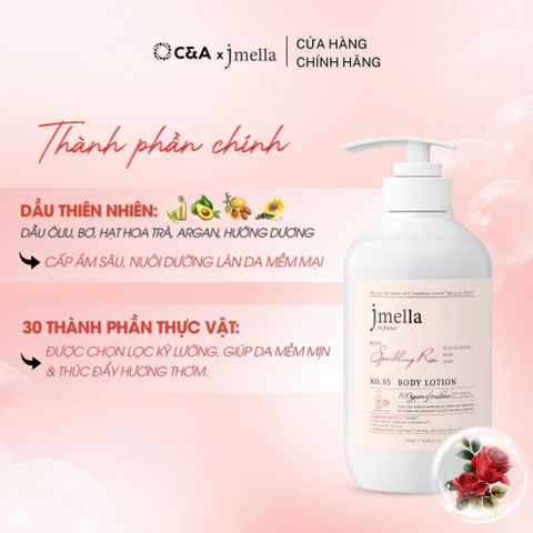  Sữa dưỡng thể Jmella 500ml Dưỡng Ẩm & Bảo Vệ Da Hương Nước Hoa Cao Cấp - Jmella Body Lotion No.1, 5 