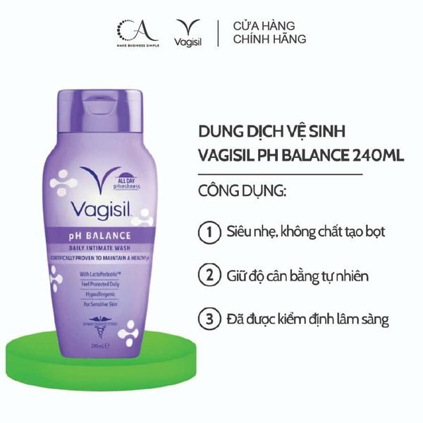  Dung dịch vệ sinh phụ nữ Vagisil pH Balance Daily Intimate Wash (240ml) 