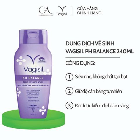  Dung dịch vệ sinh phụ nữ Vagisil pH Balance Daily Intimate Wash (240ml) 