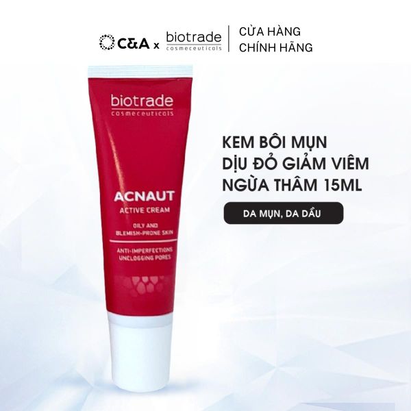  Kem chấm Mụn Biotrade Acnaut Active Cream giảm đỏ, mờ thâm Biotrade 
