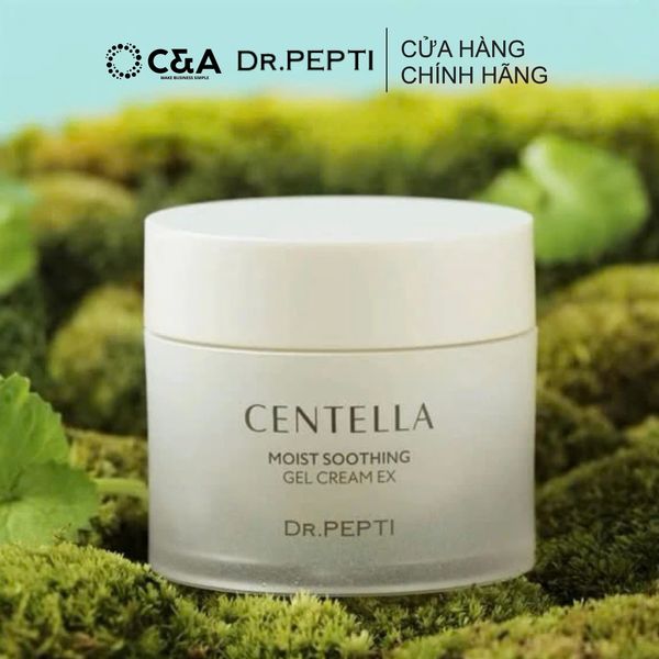  Dr.Pepti Centella Moist Soothing Gel Cream EX 70 ml – Gel-Cream Rau Má 6 Peptide Cấp Ẩm & Làm Dịu 