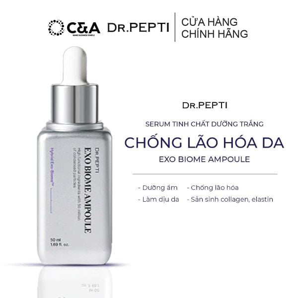  Dr.Pepti EXO-BIOME Ampoule 50 ml – Siêu Tinh Chất Exosome & Pro-Biome Trẻ Hóa Toàn Diện 