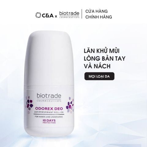  Lăn Khử Mùi Biotrade Odorex Deo Antiperspirant Roll On lòng bàn tay và nách Biotrade 