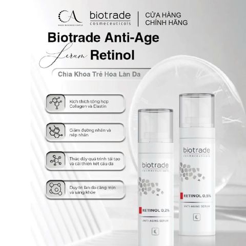  Tinh Chất Retinol Biotrade Anti - Aging 0.2% Và 0.5% Tái Tạo Da, Chống Lão Hóa, Giảm Nếp Nhăn Bee Skincare 
