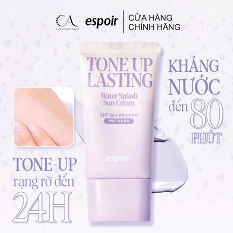  Kem Chống Nắng Nâng Tone Espoir Water Splash Sun Cream Cica Tone Up/ Tone Up Lasting SPF50+ PA++++ 