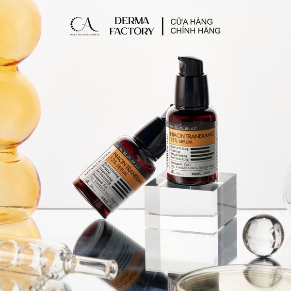 [Độc quyền TDK] Tinh chất dưỡng trắng da mờ thâm nám Derma Factory Niacin Tranexamic 13% Serum 