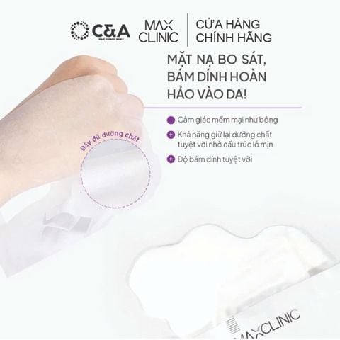  Maxclinic Time Return Melatonin Cream Mask Sheets 28 ml - 1 hộp 4 miếng – Mặt Nạ “Sleep‑Reset” Cấp Ẩm Sâu & Làm Sáng Da 