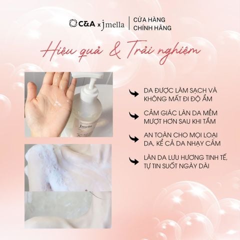  Sữa Tắm Jmella 500ml Dưỡng Ẩm & Thơm Lâu - Jmella Body Wash Mùi Bất Kì 