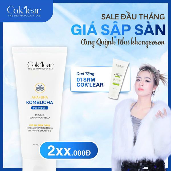  [KCS] Cok'lear Tẩy Da Chết Kombucha - Loại Bỏ Tế Bào Chết Nhẹ Nhàng và Hiệu Quả 