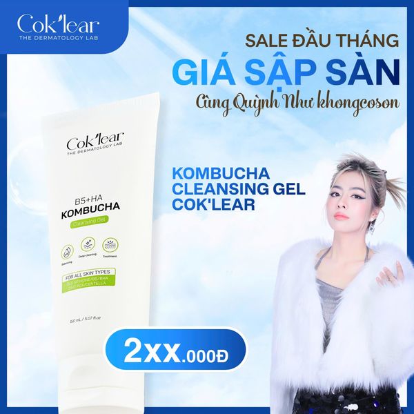  [Kcs] Cok'lear Sữa Rửa Mặt B5HA Kombucha - Làm Sạch Chuyên Sâu và Cân Bằng Độ PH Trên Da 