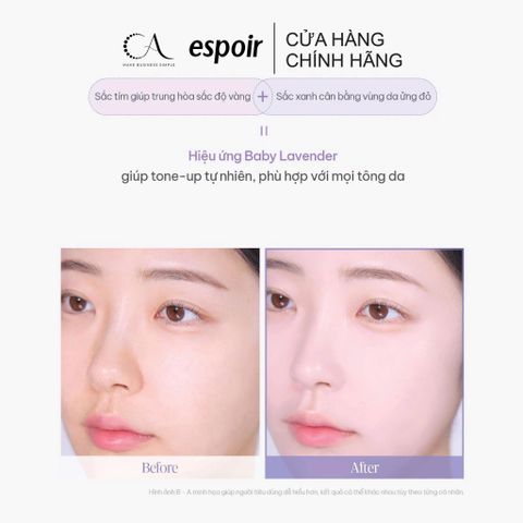  Kem Chống Nắng Nâng Tone Espoir Water Splash Sun Cream Cica Tone Up/ Tone Up Lasting SPF50+ PA++++ 