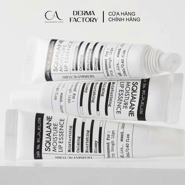  [Độc quyền TDK] Tinh chất dưỡng môi Derma Factory 50% Squalane - Nuôi dưỡng sâu, cấp ẩm, mềm mại 