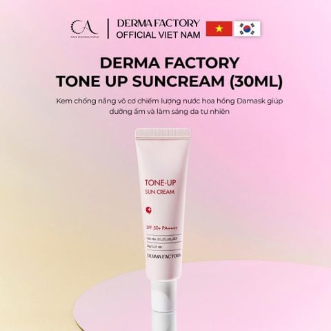  Kem chống nắng Derma Factory Tone Up SPF50+ PA++++ (30ml) - Kem chống nắng nâng tông, bảo vệ và làm sáng da 