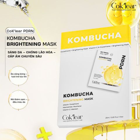 Mặt nạ Cok’lear PDRN Kombucha Brightening Mask cấp ẩm , Hỗ trợ trắng da , chống lão hóa 