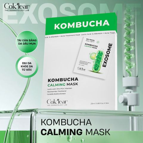  Mặt nạ CoK'lear Exosome Kobumcha Calming Mask – Hỗ trợ giảm dầu mụn và cấp ẩm phục hồi. 