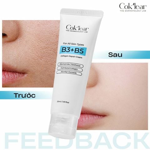  Cok’lear B3 + B5 Collagen Repair Cream dưỡng ẩm phục hồi da & chống lão hóa 