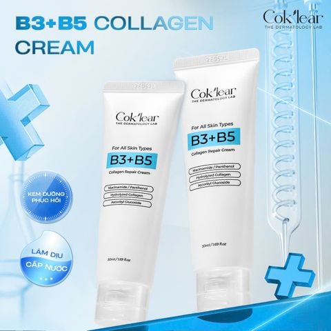  Cok’lear B3 + B5 Collagen Repair Cream dưỡng ẩm phục hồi da & chống lão hóa 
