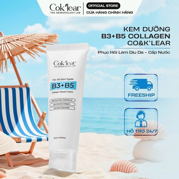 Cok’lear B3 + B5 Collagen Repair Cream dưỡng ẩm phục hồi da & chống lão hóa 