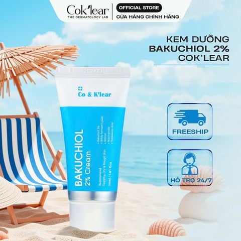  Cok'lear Bakuchiol 2% Cream Bifida Ferment & Retinol Chống Lão Hóa, Phục Hồi Da 