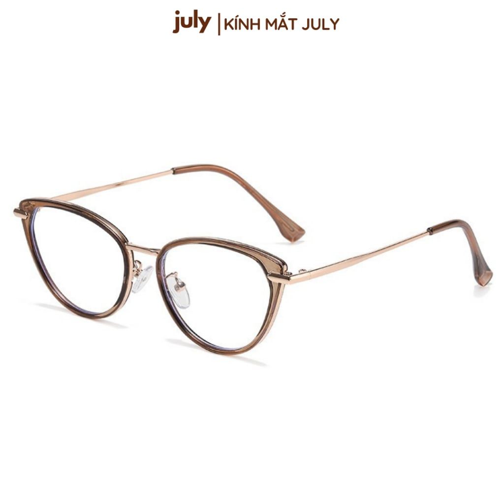 [Võ Hà Linh x Kính Mắt July] COMBO 2 Gọng kính cận mắt mèo nữ chất liệu nhựa phối kim loại cứng cáp kiểu dáng thời trang