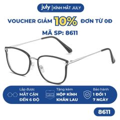 [8611] Gọng kính cận nữ Kính Mắt Thời Trang dáng mắt mèo dáng vuông kim loại bọc nhựa basic dễ đeo Kính Mắt July - 23065