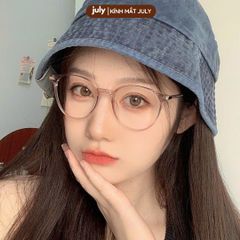 Gọng kính cận nữ oval lõi kim loại phong cách Hàn Quốc dễ đeo hợp với nhiều dáng mặt kính oval Voi Bàn Tay