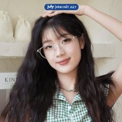[8601] Gọng kính cận nữ kính mắt thời trang dáng mắt mèo kim loại phối nhựa chắc chắn July Eyewear - 22007