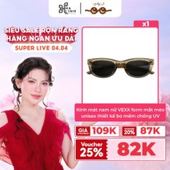 [Võ Hà Linh x Kính Mắt July] Kính mát nam nữ VEXX form mắt mèo unisex thiết kế bo mềm hợp mặt vừa đến to cá tính KR04