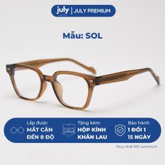 Gọng Kính Cận Nam Nữ SOL Form vuông cốt kim loại chắc chắn, thời trang July Eyewear Premium