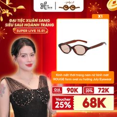 [Võ Hà Linh x Kính Mắt July] Kính mắt thời trang nam nữ kính mát ROUGE form oval xu hướng cá tính July Eyewea
