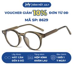 Gọng kính cận nam nữ form tròn cốt kim loại dễ đeo hợp nhiều dáng mặt - Kính Mắt July