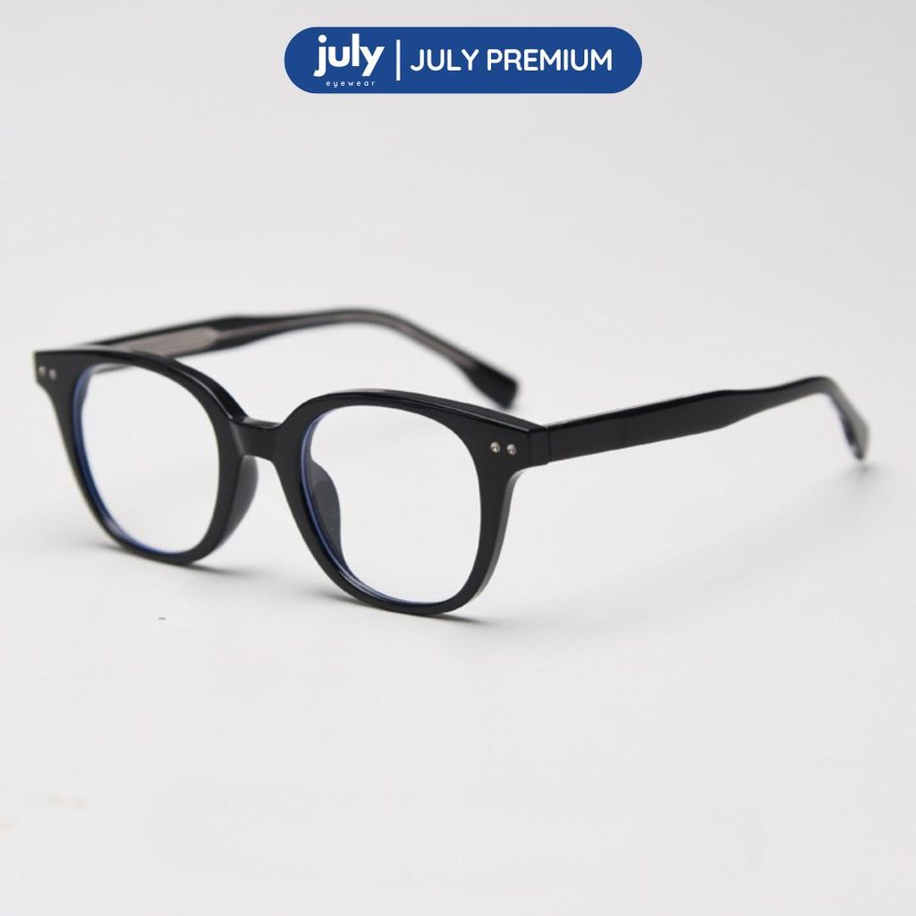 Gọng Kính Cận Nam Nữ Cao Cấp PRINCE form vuông cốt kim loại trẻ trung July Eyewear Premium