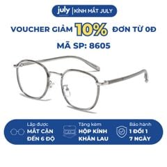[8605] Gọng kính cận nữ kính mắt thời trang dáng oval thiên vuông kim loại phối nhựa - Kính Mắt July 21100