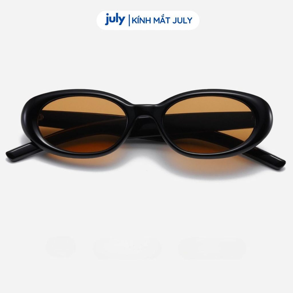 Kính mát nam nữ thời trang dáng oval bo tròn ngầu, phong cách July Eyewear